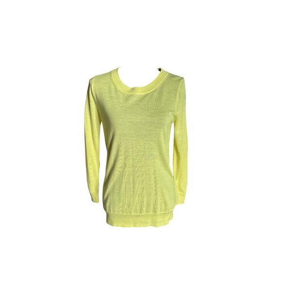 J. Crew Women's Chartreuse Merino Wool Crewneck Pullover Sweater Size S - Picture 1 of 12